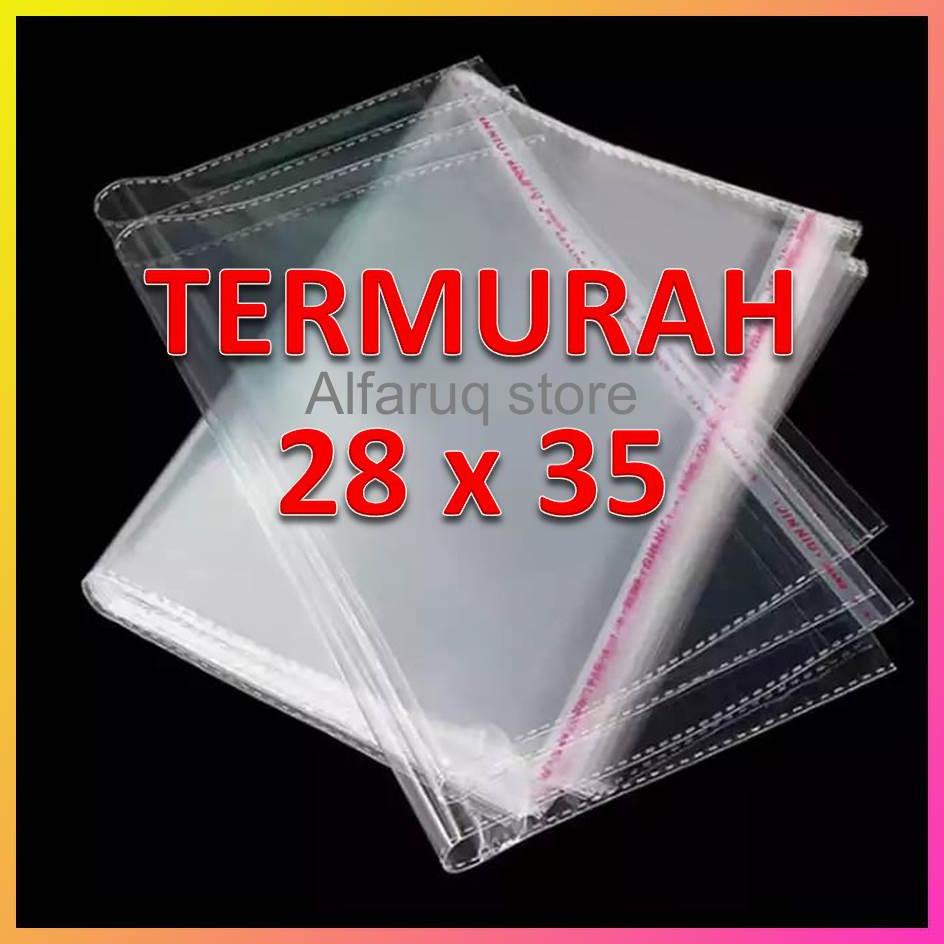 

((BISA COD)) Plastik OPP 28x35 (100 Lembar) / Plastik OPP Lem / Plastik OPP Seal