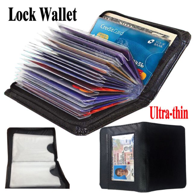 Lock Wallet Secure RFID Blocking Credit Card - Dompet Kartu Kredit