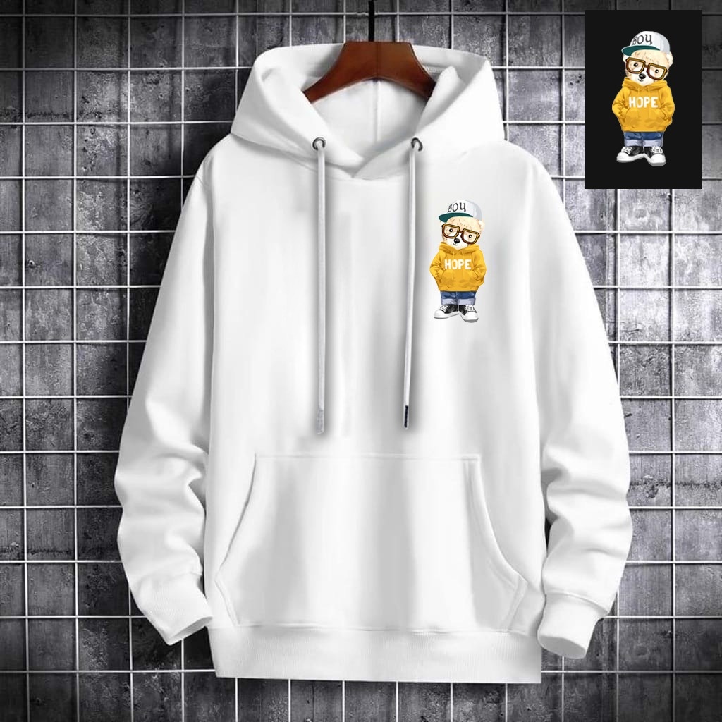 IN.BISA COD/JHOSE/SWEATER HOODIE BEAR HOPE/HOODIE PRIA DAN WANITA BISA PAKAI