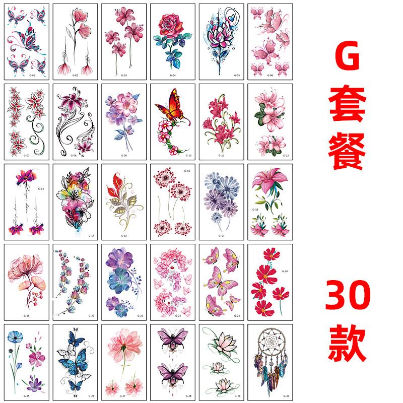 tato temporer bunga ukuran 10x6 tato temporer tulisan tato temporer anti air tato temporer aesthetic