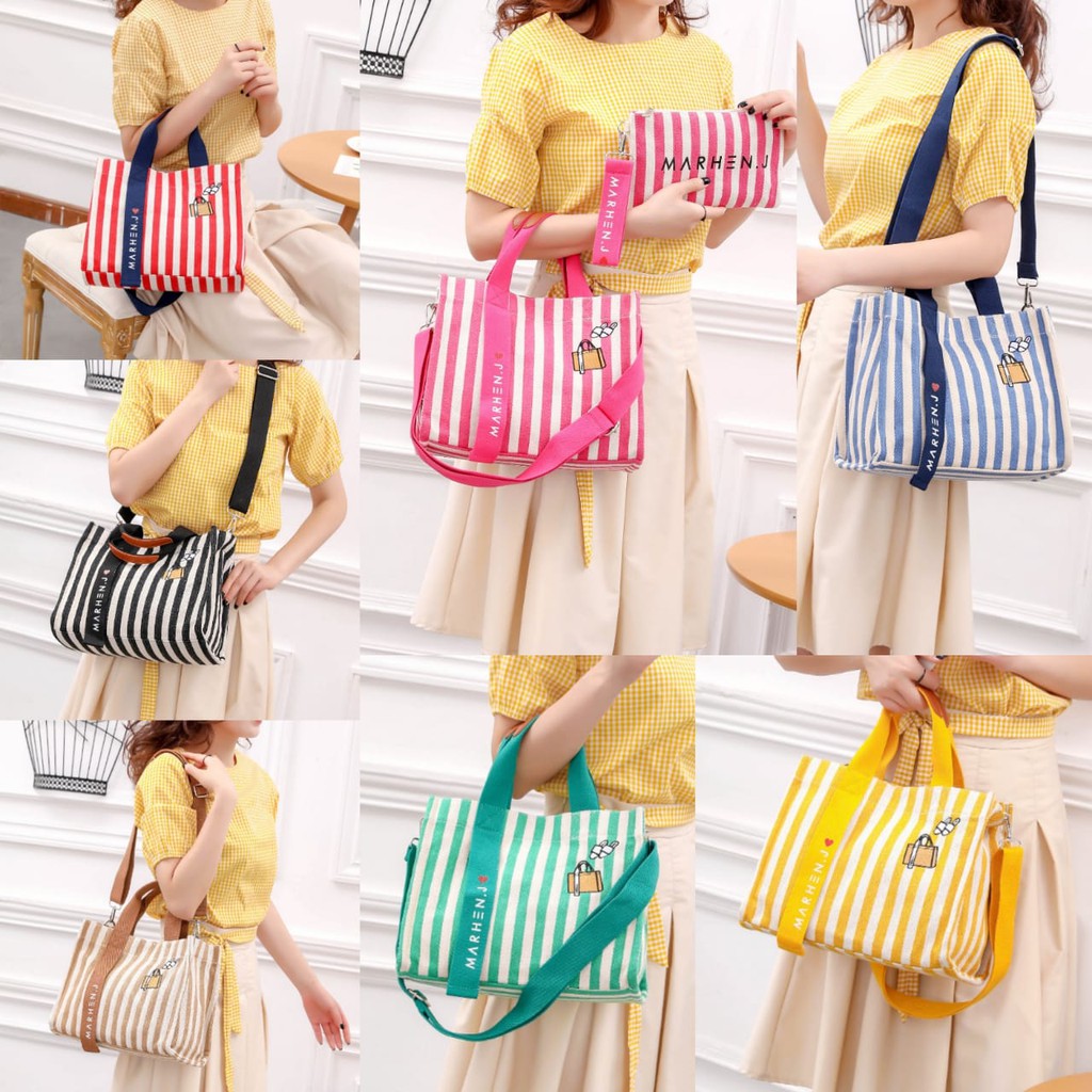TAS WANITA -TAS IMPORT-  MARHEN J RICO STRIPES  F003
