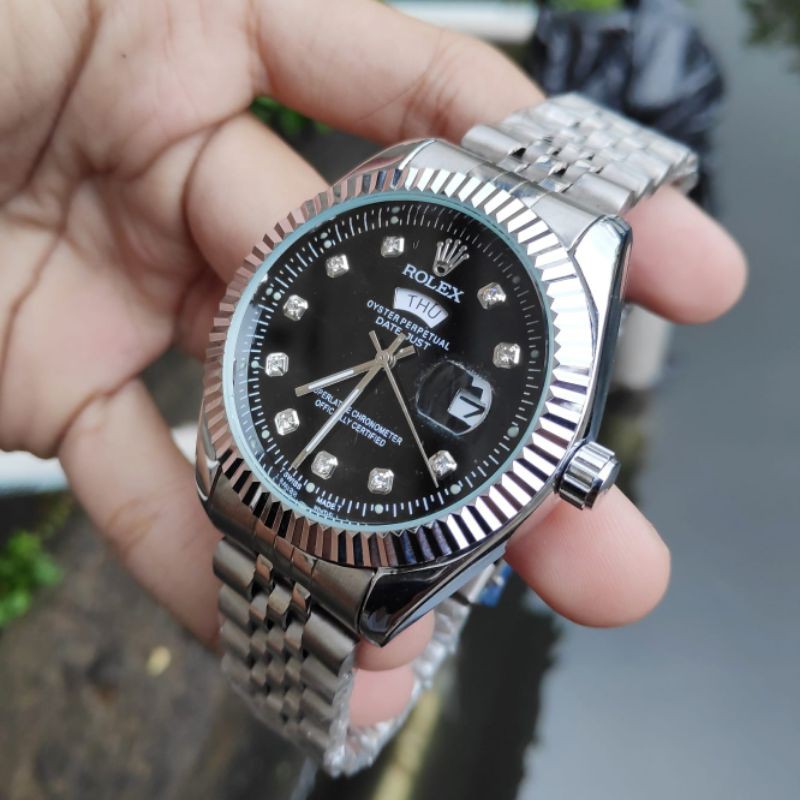 JAM MEWAH JAM SUPER ROLEX TANGGAL HARI JAM STAINLISS WARNA KEREN PILIHAN