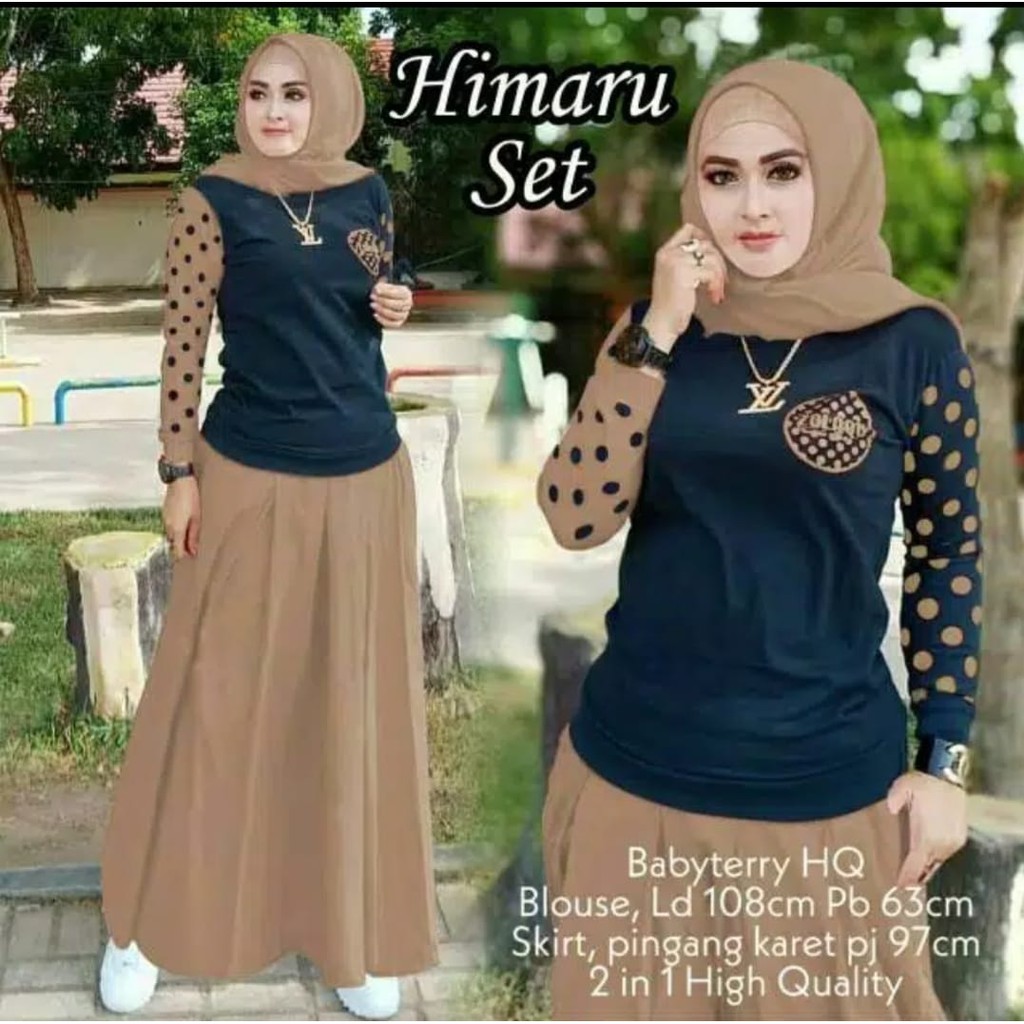 SETELAN HIMARU ROK / SET HIMARU / SET LENGAN / FASHION WANITA