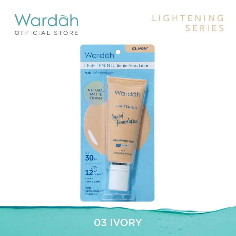 Wardah Lightening Liquid Foundation SPF 30 PA+++ 6ml &amp; 25ml