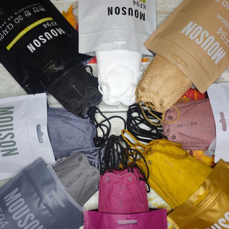 Masker KF94 4Ply Mouson EmbosTali Senada Evo Disposable Premium Mask 1 Pack 10 Pcs