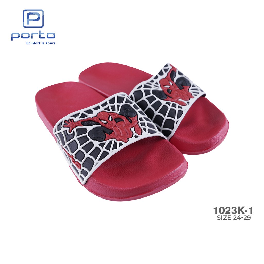 gos PORTO 1023K-1 Sandal Selop Anak Laki Kartun Anti Slip Nyaman Terbaru