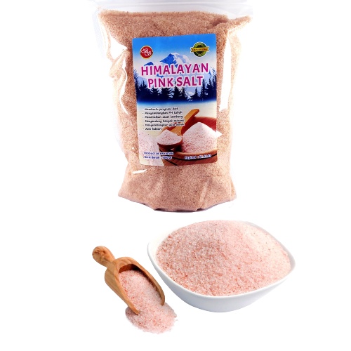 

Pink salt fine Garam himalaya 1kg 1000gr