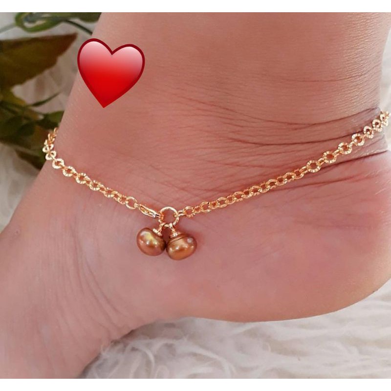 Gelang kaki mutiara asli lombok