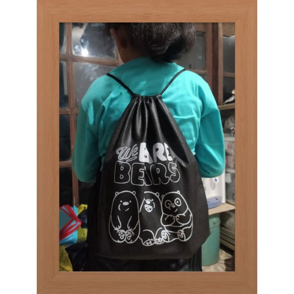 Tas Gendong Serut Spunbond 30x40 - String Bag - Tas sSerut