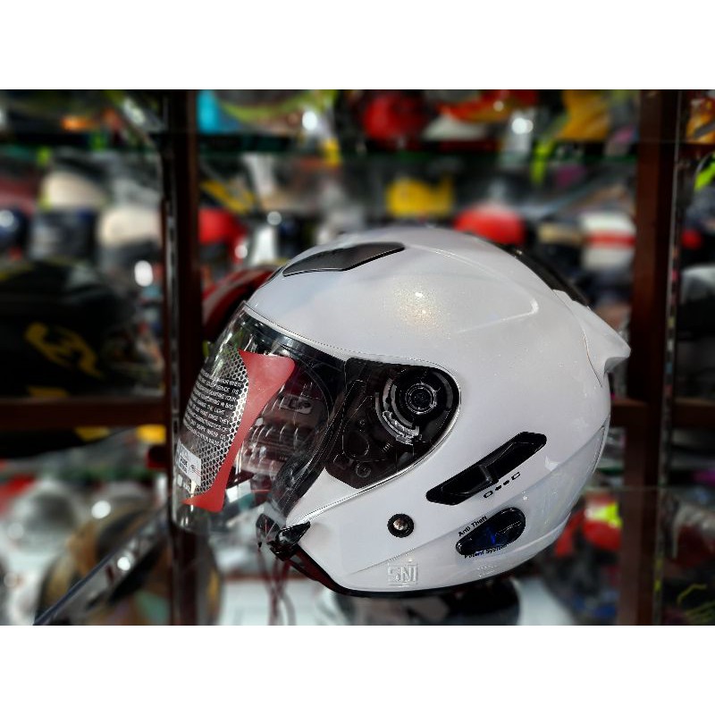 KYT GALAXY_SOLID WHITE (DOUBEL VISOR)