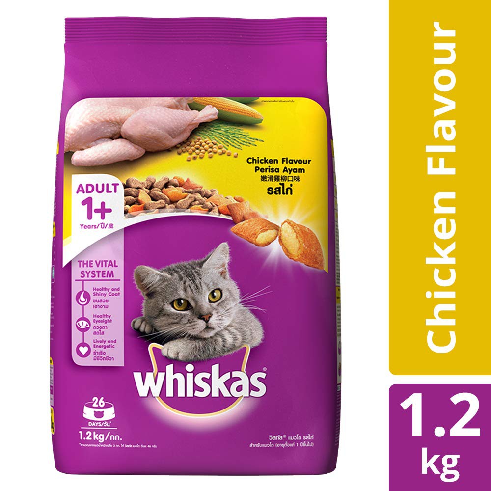 MAKANAN KUCING WHISKAS CHICKEN TUNA 1.2Kg