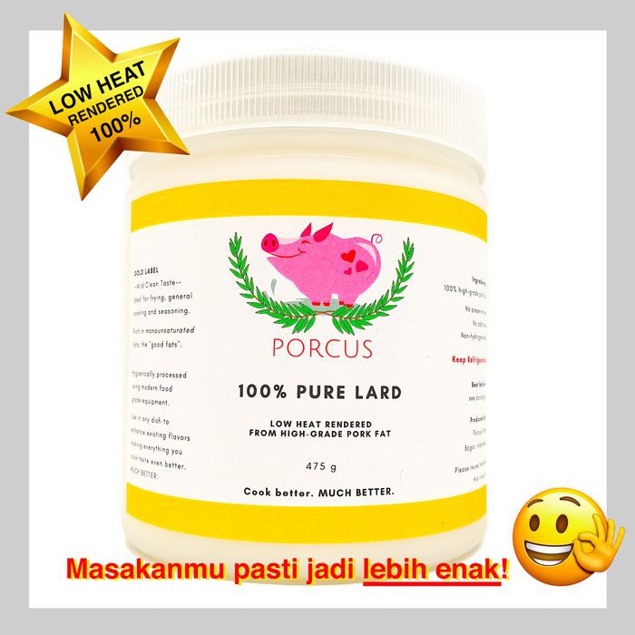 

BIG PACK PORCUS LARD GOLD LABEL 100% MURNI MINYAK LEMAK BABI PADAT