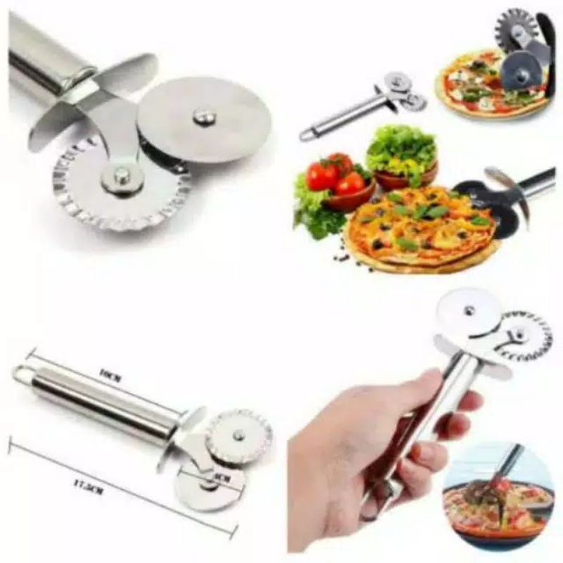 pemotong pizza double cutter