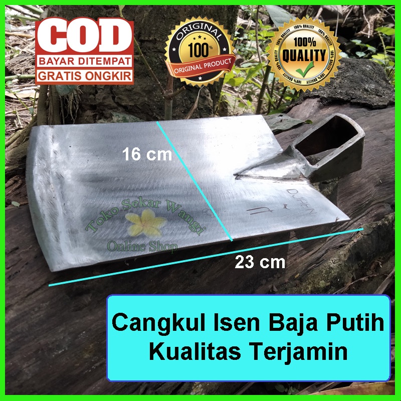 pacul cap garbu Cangkul Isen Bahan Baja Putih / cangkul sawah ukuran 16 cm Kualitas Terjamin