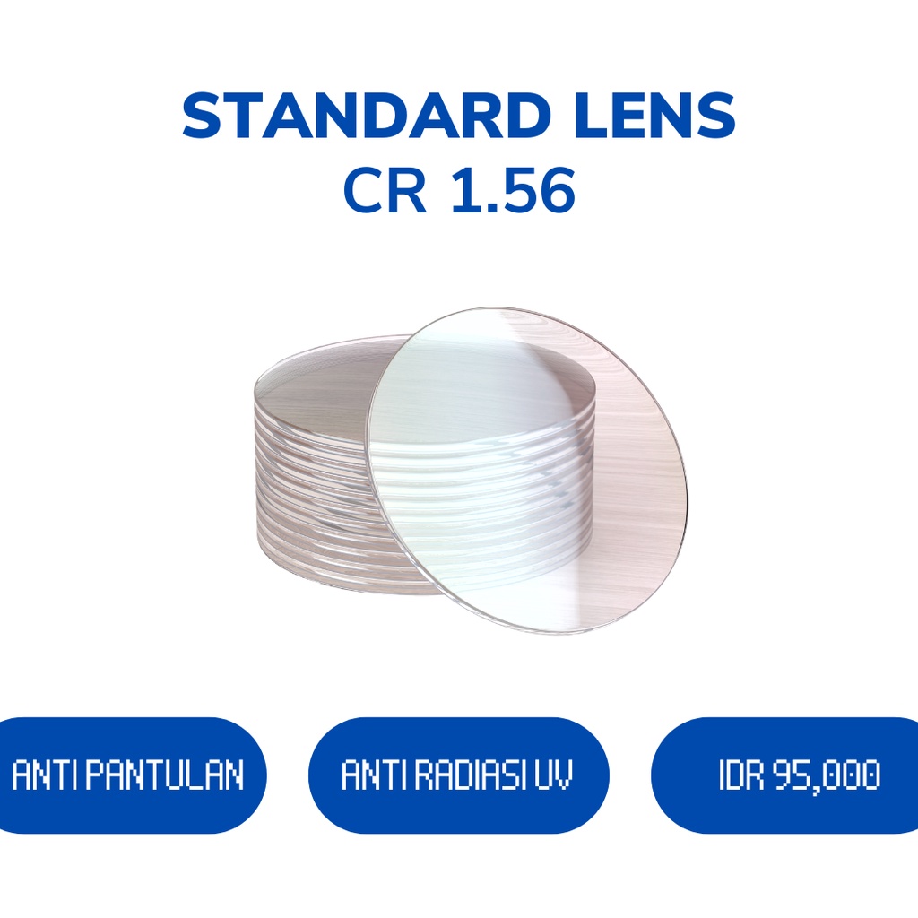 zonakacamata - Lensa Kacamata Minus Plus Silinder - Anti Radiasi - CR 39