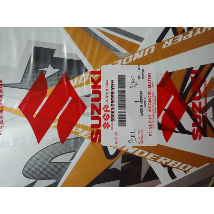 Striping Satria Fu 2013 Putih Gold Original SGP