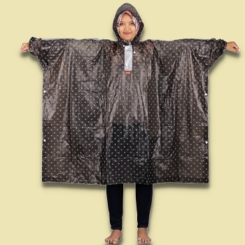 Mantel Jas Hujan Ponco Polkadot Elmondo Dewasa Mantel Ujan Poncho Premium Original Ke103