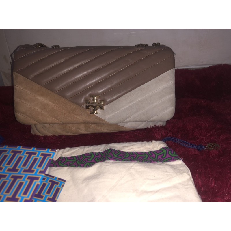 tory burch kira chevron mixed material (preloved) pemakaian pribadi