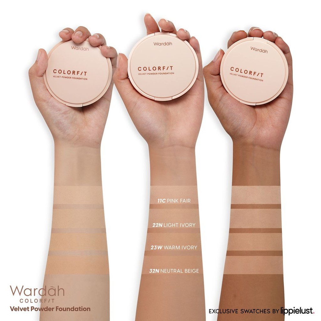 (BISA COD) Wardah Colorfit Velvet Powder Foundation