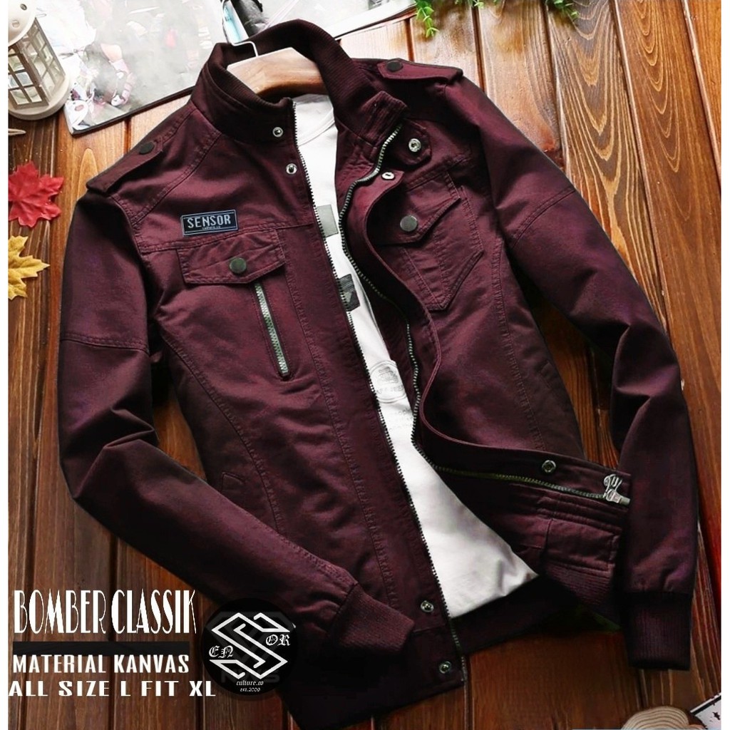 Jual TURUN HARGA! Jaket Bomber Classik - Bomber Pria | Shopee Indonesia