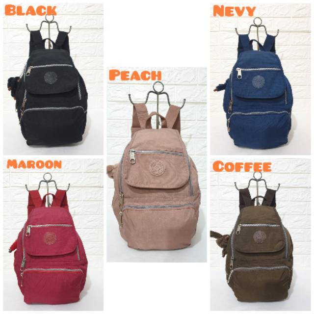 100% ORIGINAL / TAS IMPORT ORIGINAL / TAS KIPLING / KIPLING ORIGINAL TAS RANSEL WANITA KIPLING POLOS
