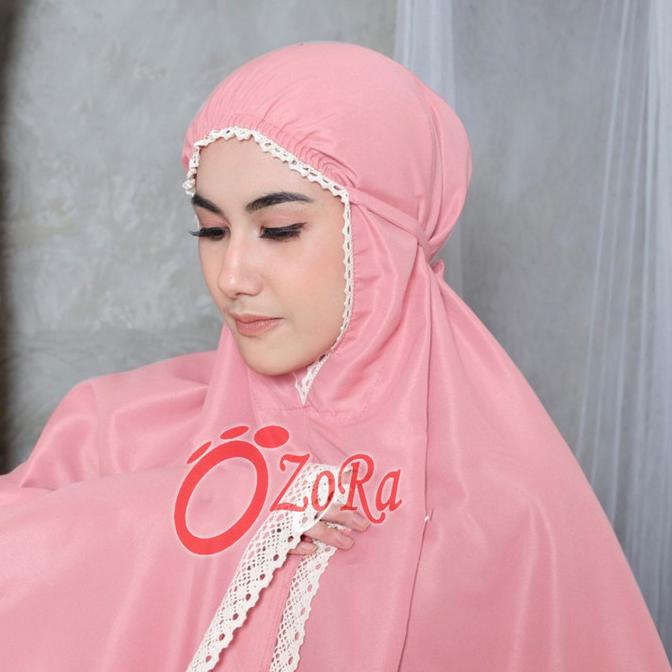 Ozella Mukena Dewasa Travel Mukenah saskia jumbo sajadah custom nama