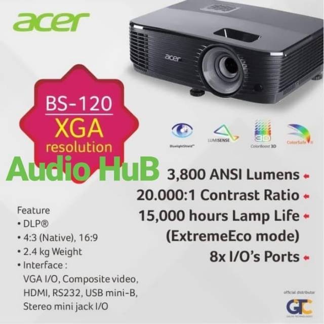 PROYEKTOR ACER BS 120 ORIGINAL INFOKUS PROJECTOR ACER BS120 LUMENS
