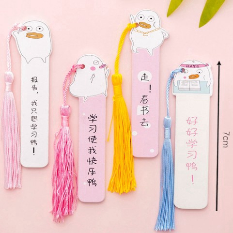 INS Student Office Stationery Bookmark Cute Cartoon Image Tassel Bookmark