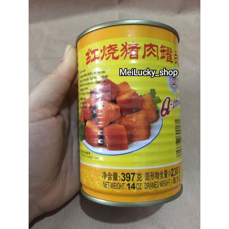 STEWED PORK Q-THREE SINGAPORE 397GRAM BA KUAN / ANG SIO BAK  Q3 DAGING SAMCAM DADU