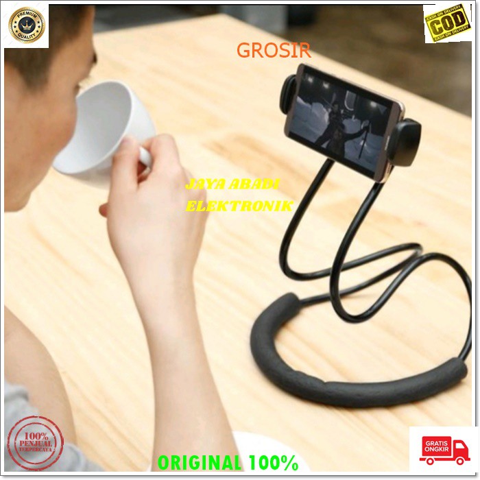 J155 LAZY NECK HOLDER LAZYNECK LAZYPOD PEGSNGAN GANTUNGAN MOBILE HP TONGSIS TONGKAT PENJEPIT JEPITAN HANDPHONE SANGAT FLEKSIBLE PEGANGAN TONGSIS NARSIS GANTUNGAN MOBILE GPS PENJEPIT UNIVERSAL MAX 6.5 INCI HARGA TERJANGKAU