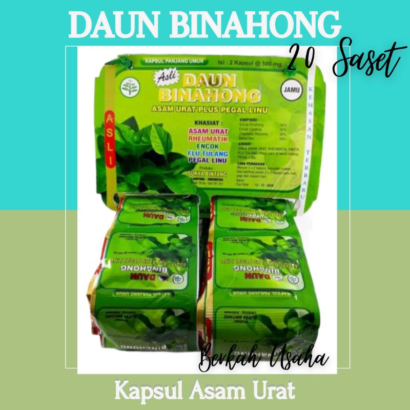 KAPSUL DAUN BINAHONG LIST MERAH l KUNING ASLI ORIGINAL