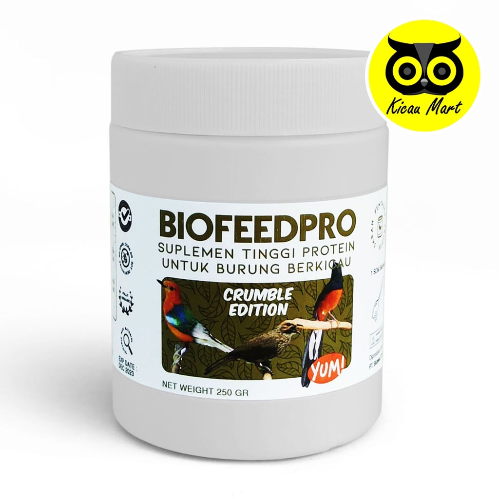 Biofeedpro Crumble Edition 250 Gr Suplemen Berprotein Burung Murai Anis Pleci Biofeed Pro Vitamin Extra Gacor Burung Berkicau Bunyi Nyaring