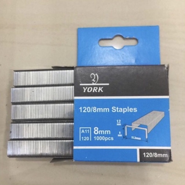 

YORK 8mm ( 1000pcs ) Anak hekter tembak TEBAL BAGUS Staples 8m. R23 york 1.000pcs isi refill hekter tembak staples shoot fill gun tacker stapler