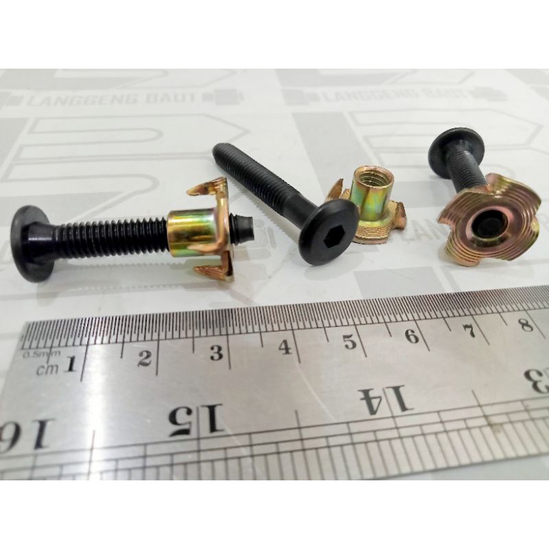 Baut Speaker 3cm - 3,5cm - 4cm L 4 JCBC 6MM + MUR CAKAR M6