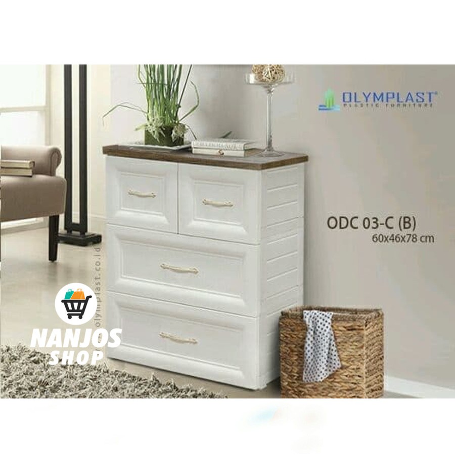 Olymplast Lemari Laci Baju Drawer Cabinet 3 Susun Odc 03 B Classic