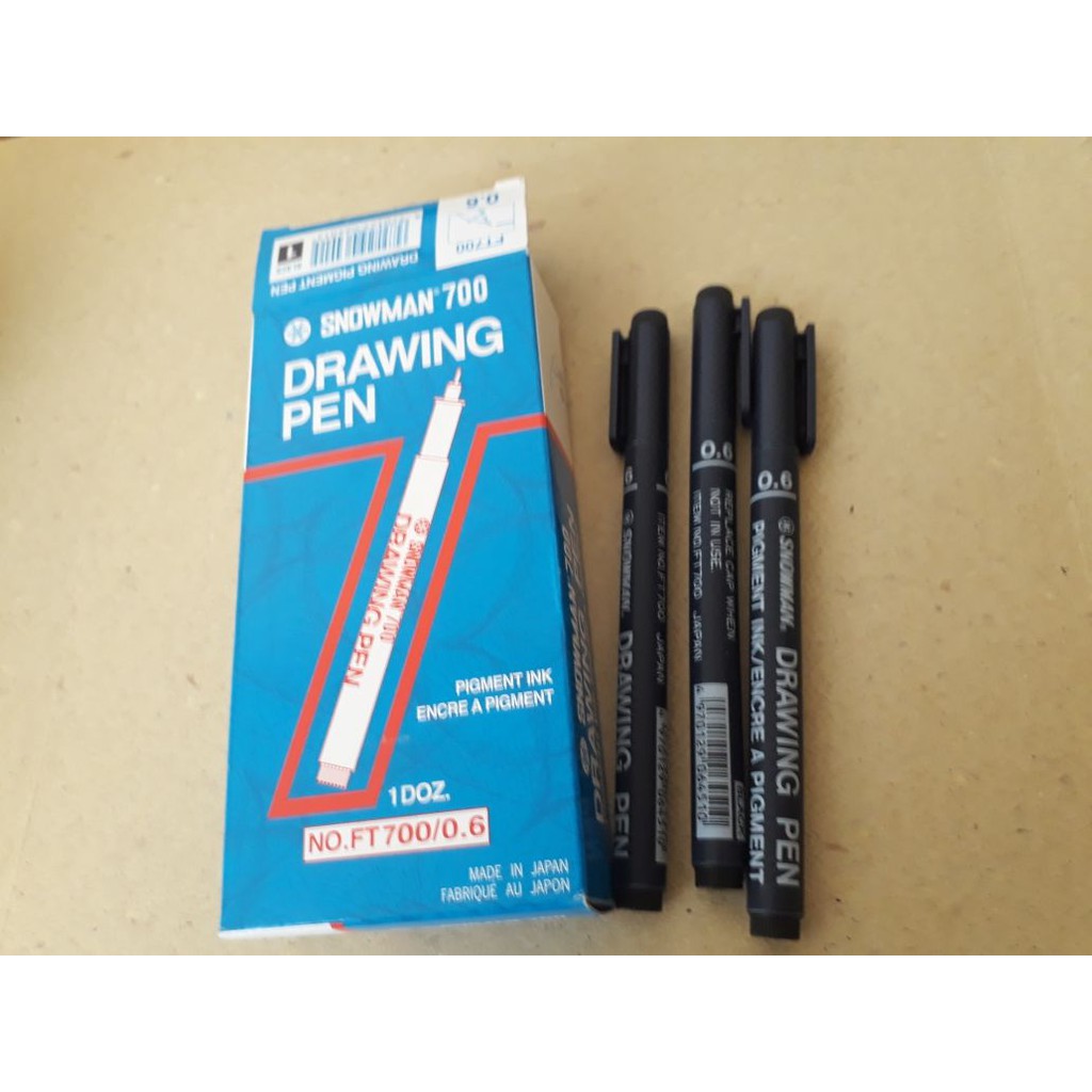 

Drawing Pen Snowman 700 Hitam 0.6 ATK