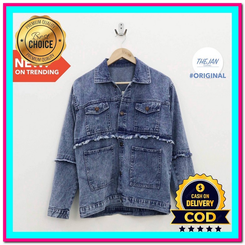 Jaket Jeans Wanita Oversize Sobek Ripped Import Jacket Jins Jaket Jins Wanita Import Jeket Levis Cew