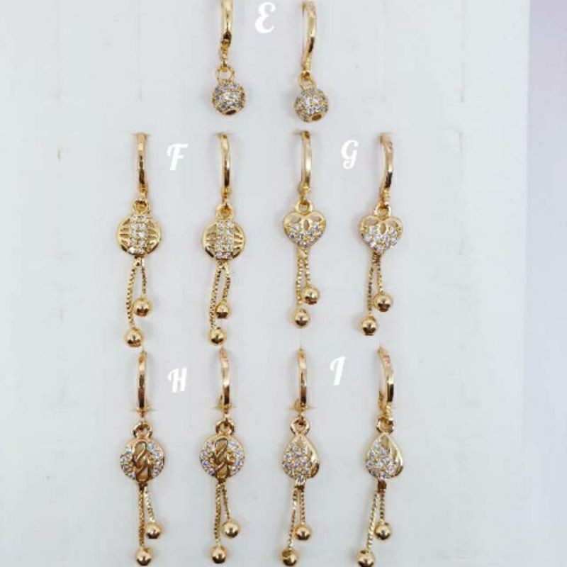 Anting xuping lapis mas 18 k permata zircon ♡TIN-15♡