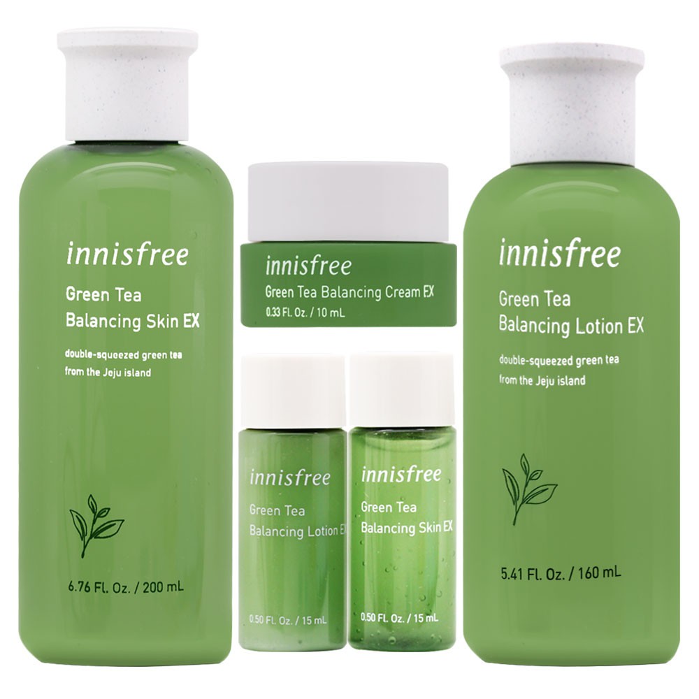 Jual Innisfree Green Tea Balancing Skin Care Set (5 Items) Shopee Indonesia