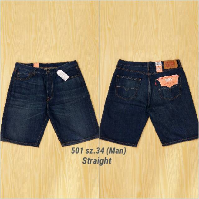 Celana Jeans Pendek Levi's Original 501 Straight sz.34 - 0043 Man-Pria