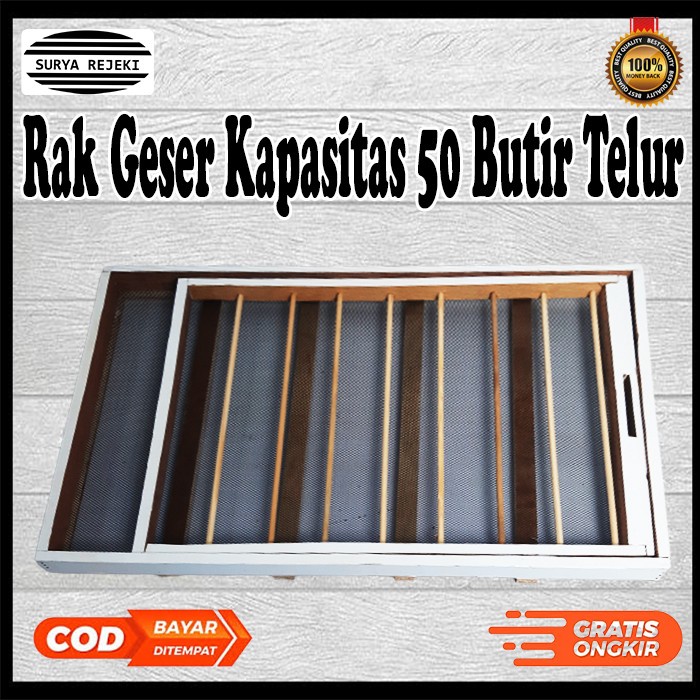 rak geser Mesin Tetas Telur Full Otomatis / Mesin Penetas Telur Otomatis kapasitas 50 telur