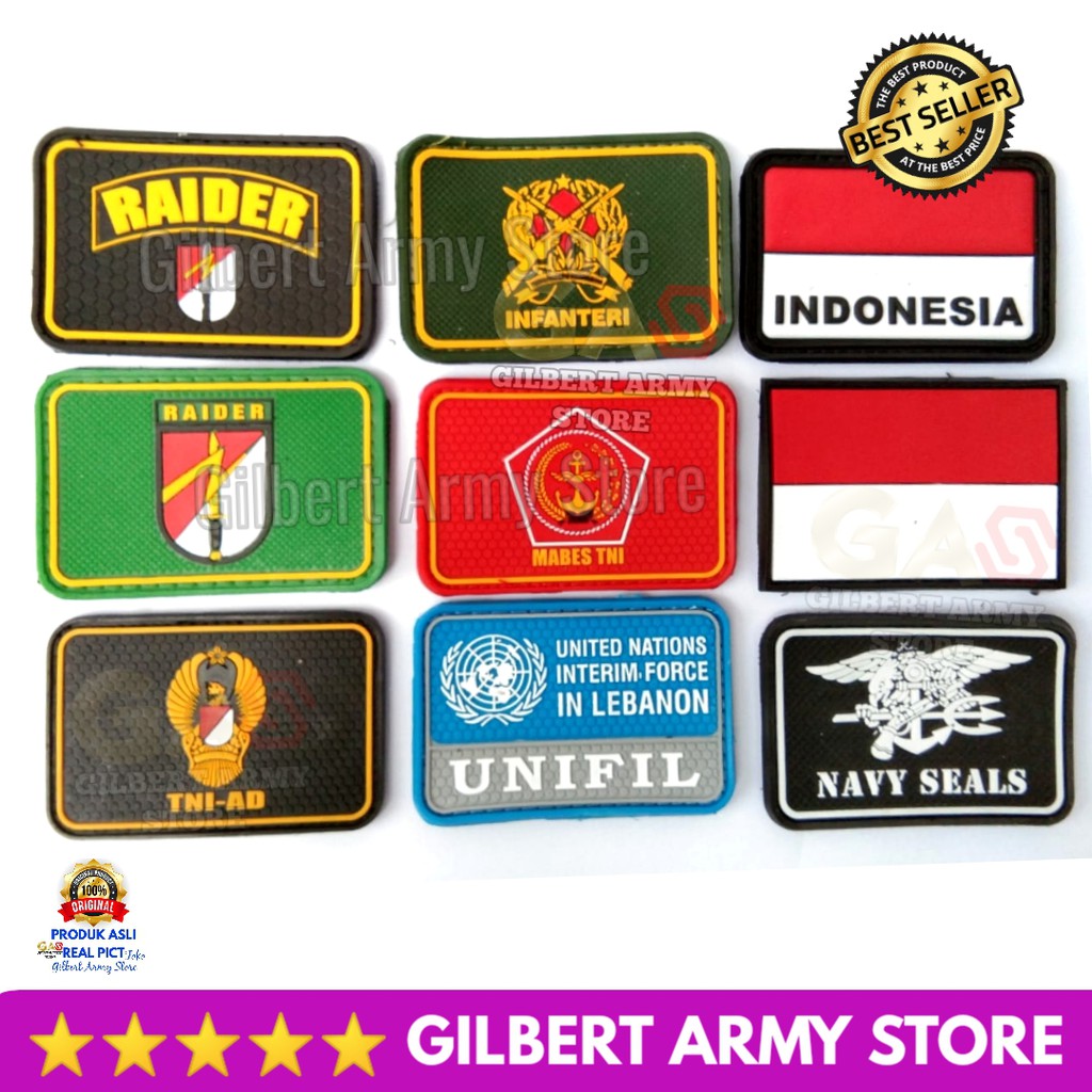 Grosir Topi Velcro Jaring Hitam Hijau Tan Gurun  Logo perekat Murah Tempelan Topi Gilbert Army Store