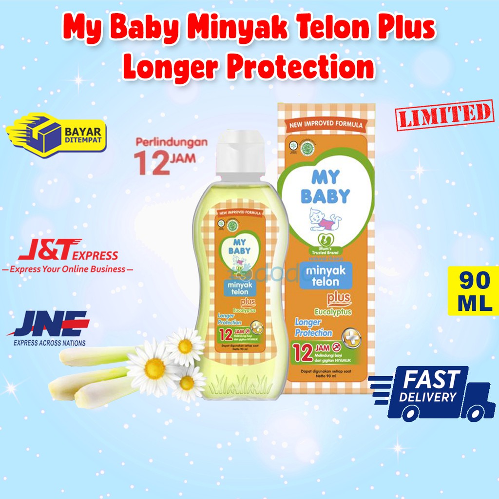 My Baby Minyak Telon Plus Longer Protection 90ml - Minyak Telon Anti Nyamuk