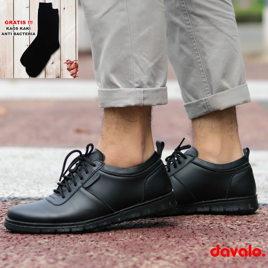 Sepatu Pantofel Pria Formal Casual Kerja Kantor d098 | Pantofel Hitam Pria-6