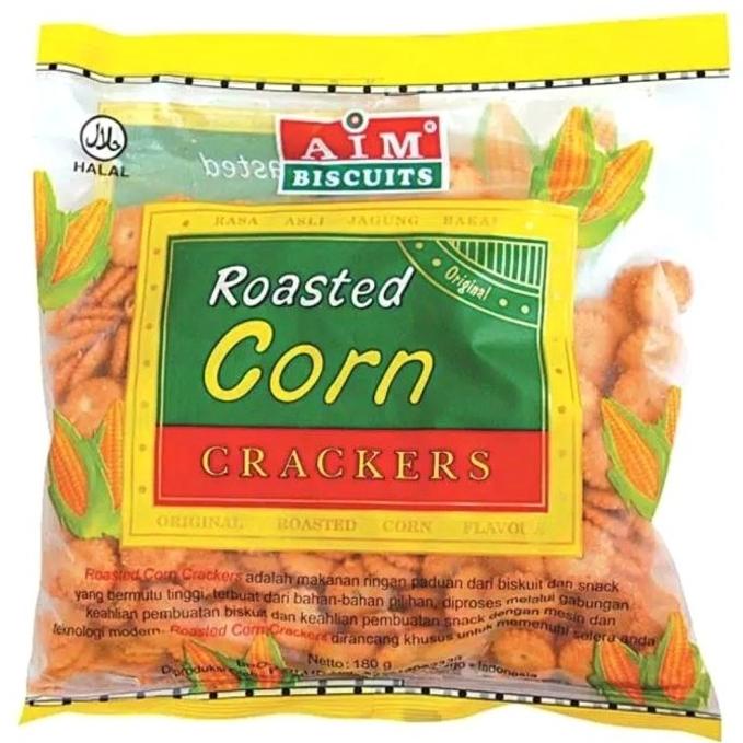 

AIM BICUITS ROASTED CORN CRACKERS 180G TERLARIS TERPERCAYA ORIGINAL