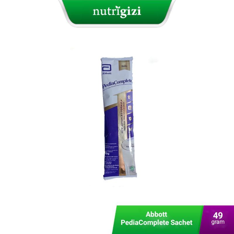 Nutrigizi | Abbott PediaComplete Sachet 49 Gram Susu Anak 1-10 tahun Gizi Kurang Tinggi Kalori