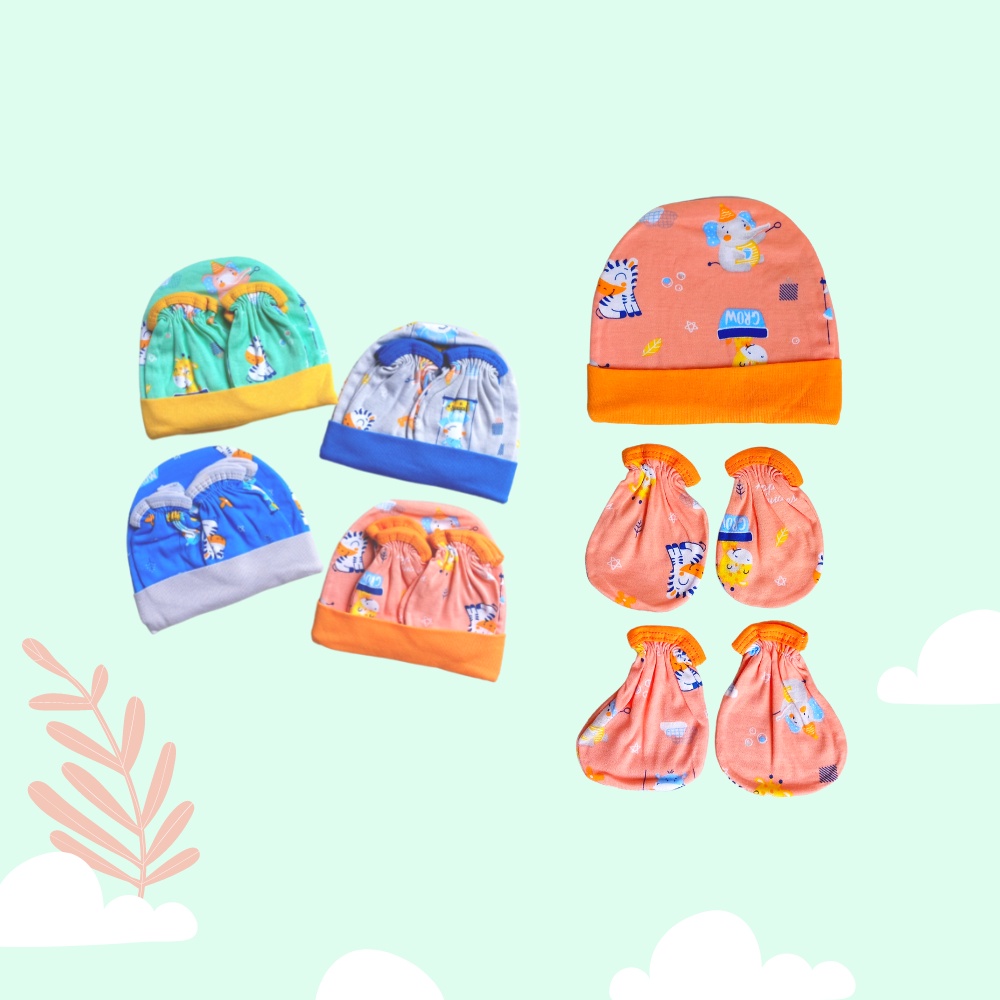 SNI Sarung Tangan Kaki Bayi Set Topi Sarung Tangan Kaki Topi Bayi Newborn Murah Sarung Tangan Motif Lucu