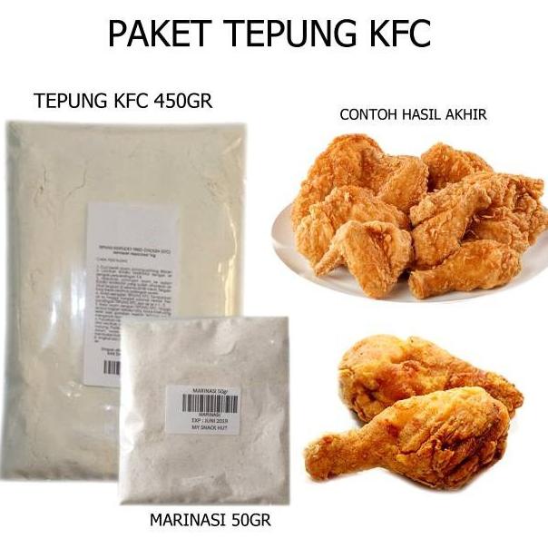 

Harga Termurah PAKET TEPUNG KFC 500GR - KENTUCKY FLOUR MIX - BUMBU AYAM GEPREK - TEPUNG KRISPI - TEP