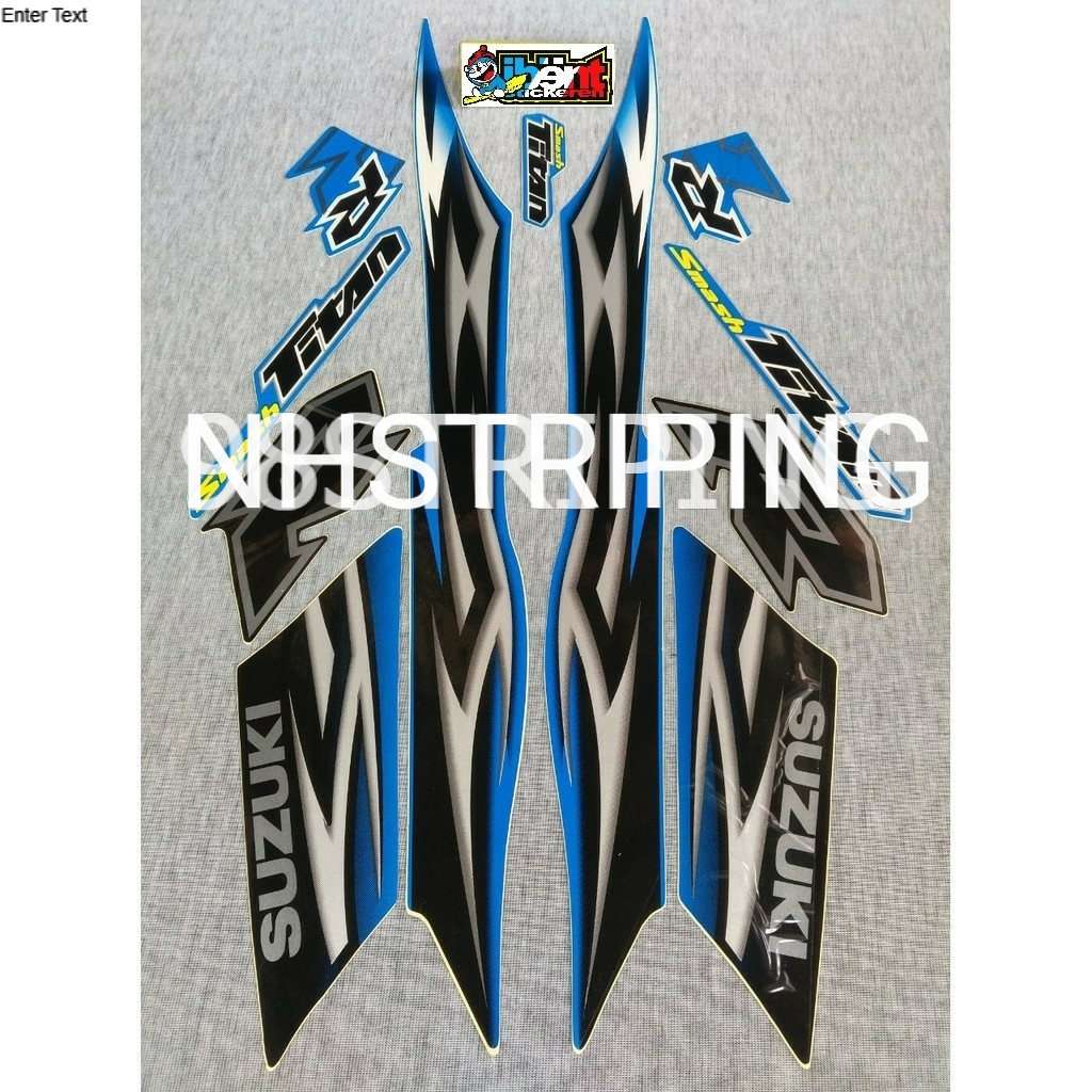 STRIPING SMASH TITAN R BIRU  2011 STIKER LIS POLET ORI SUZUKI