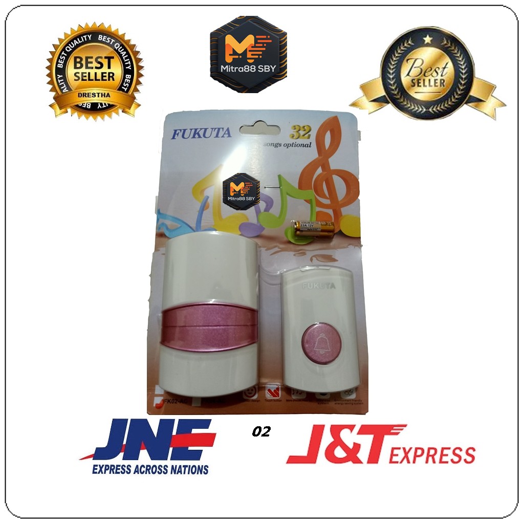 Mitra88sby Bel Pintu Bel Rumah  Door Bell Wireless FUKUTA